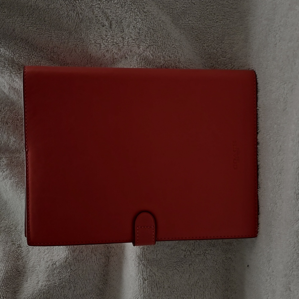 Coach Pink and Rouge Leather Notebook Cover And Pencil Case - Picture 2 of 4